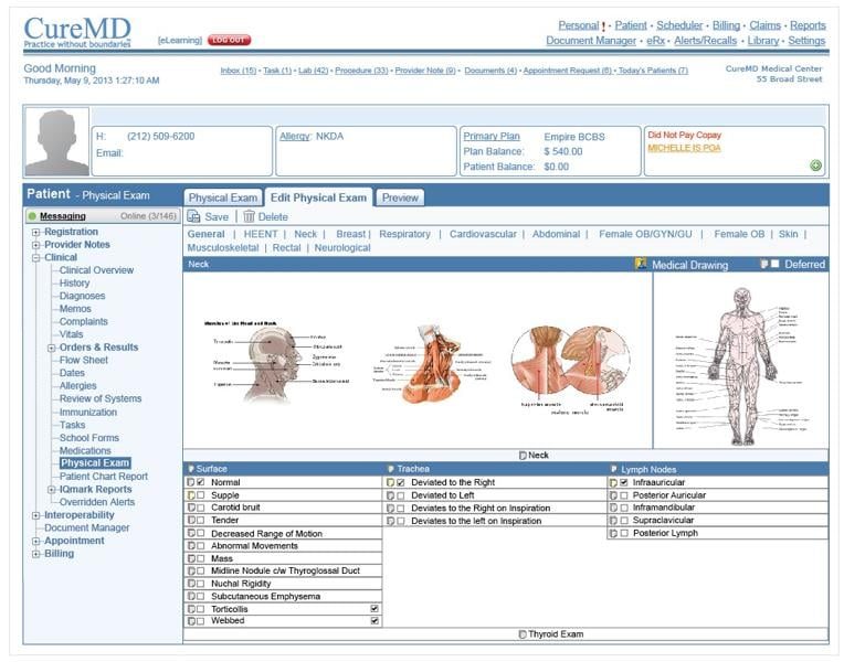 CureMD Medical Billing Services Interface