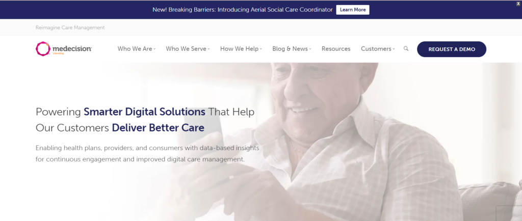 Medecision website screenshot